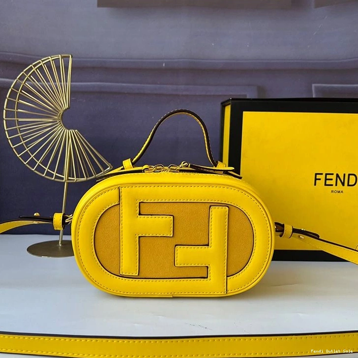 Cheap Yellow In Calf Leather Mini O'Lock Camera Case Fendi 0823